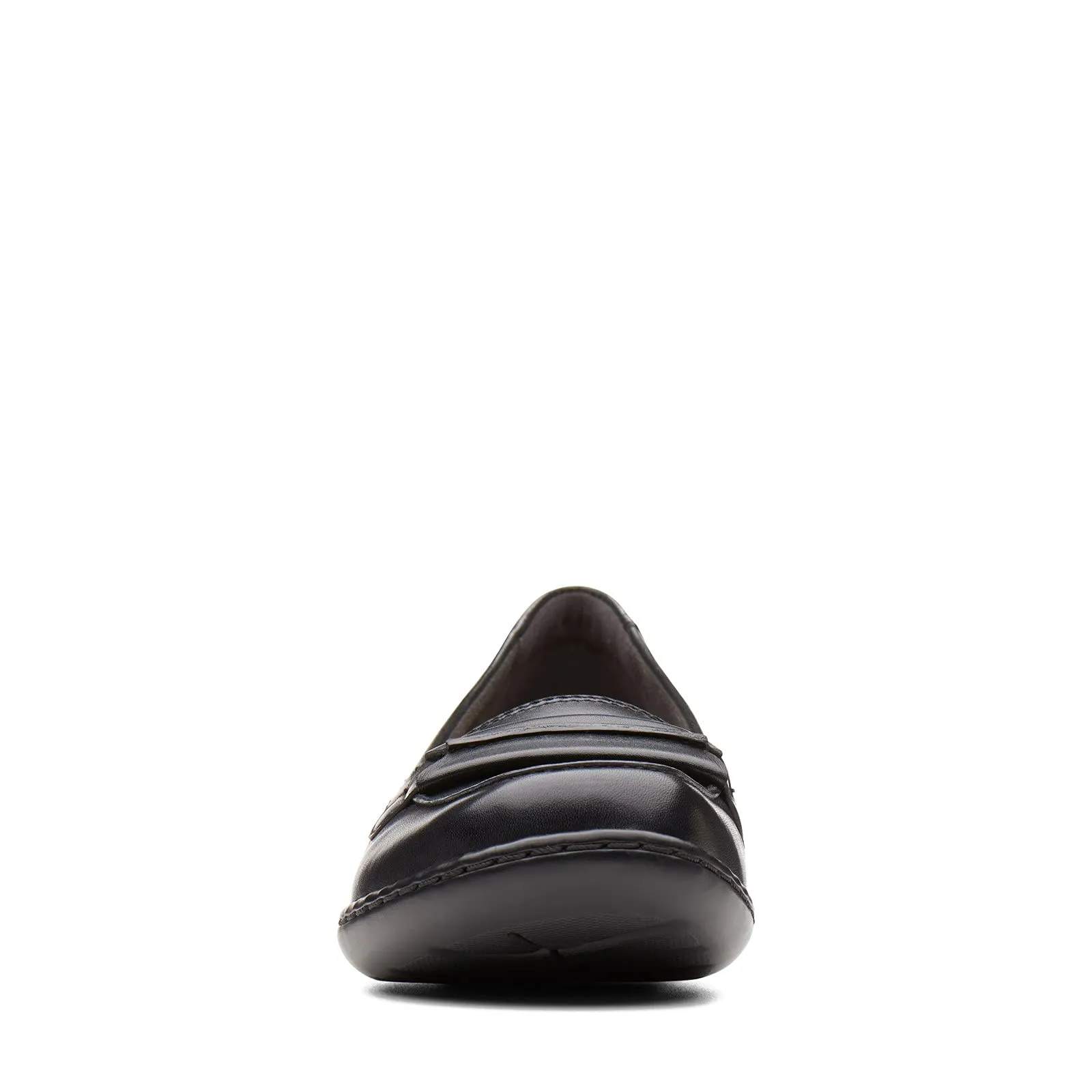 CLARKS Women's Ashland Lily Loafer,black leather,11 M US