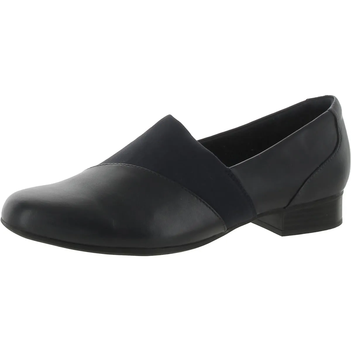Clarks Womens Juliet Gem Leather Slip On Loafer Heels
