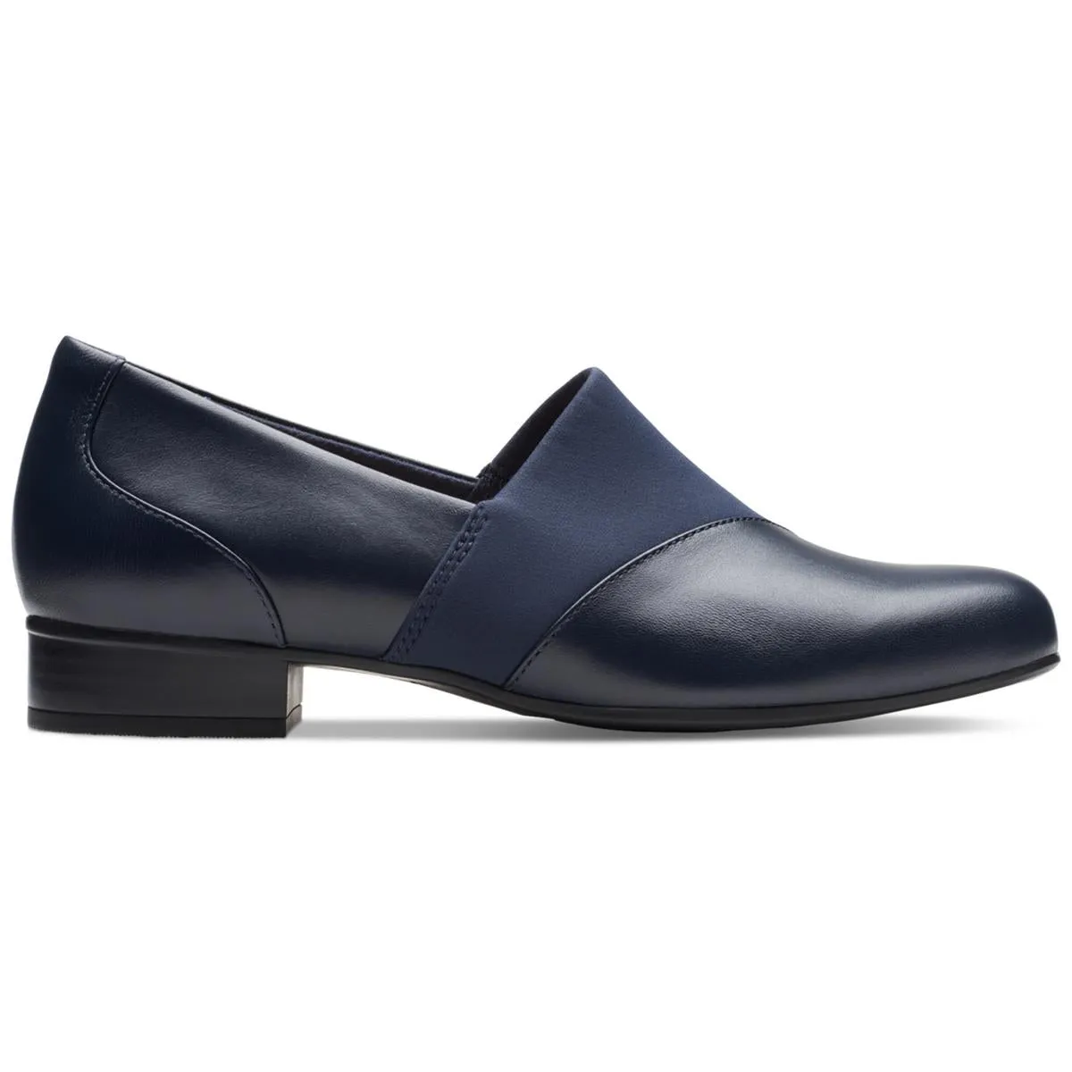 Clarks Womens Juliet Gem Leather Slip On Loafer Heels