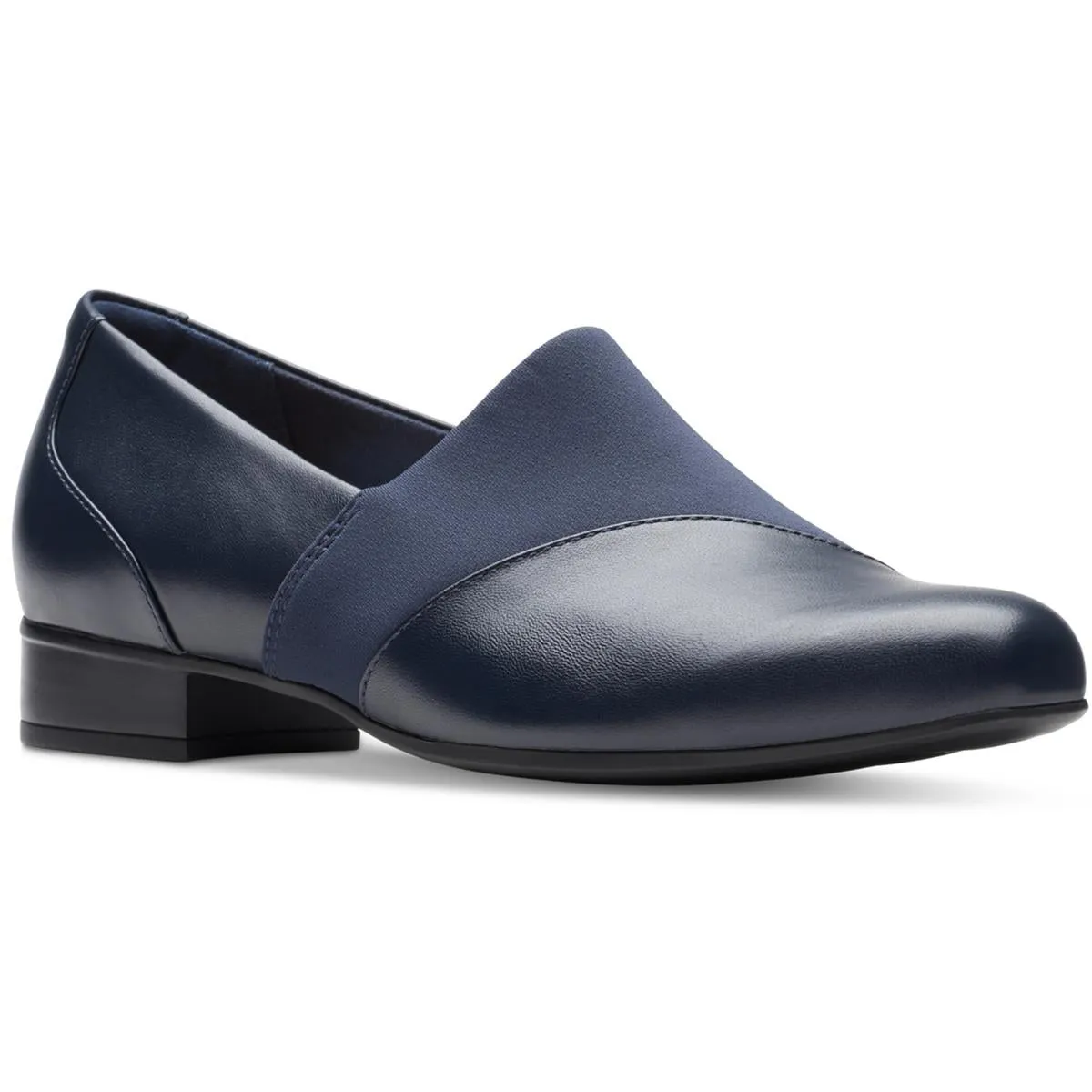 Clarks Womens Juliet Gem Leather Slip On Loafer Heels