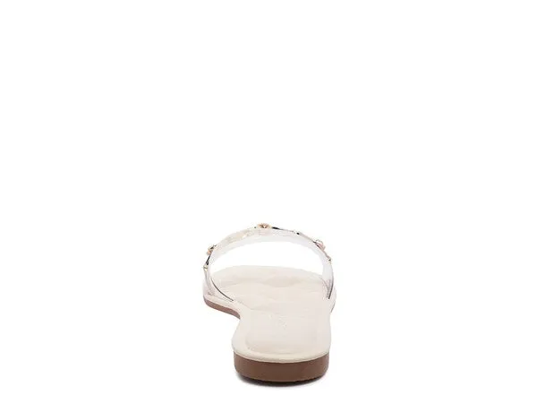Clear Buckled Quilted Slides