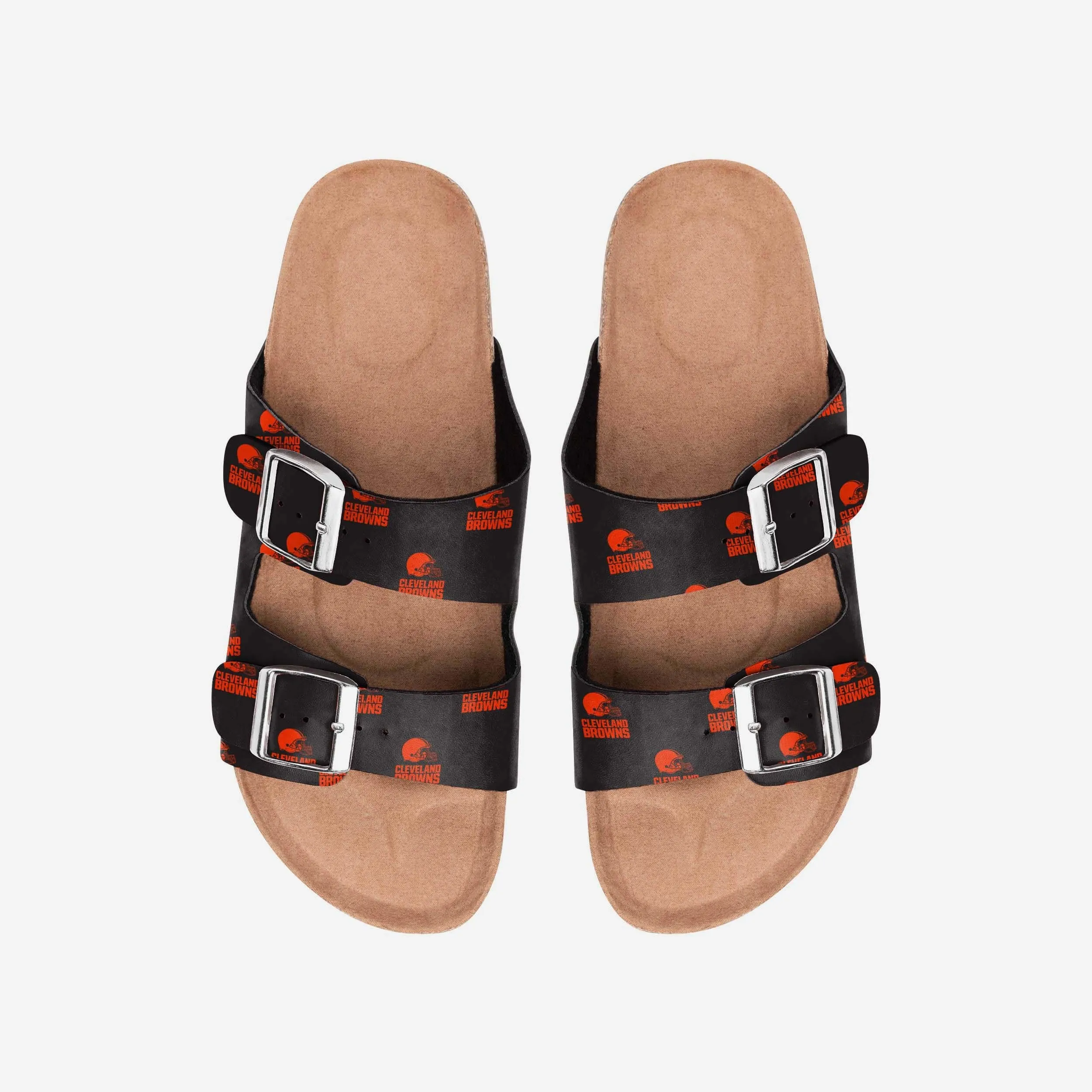 Cleveland Browns Womens Team Logo Double Buckle Sandal