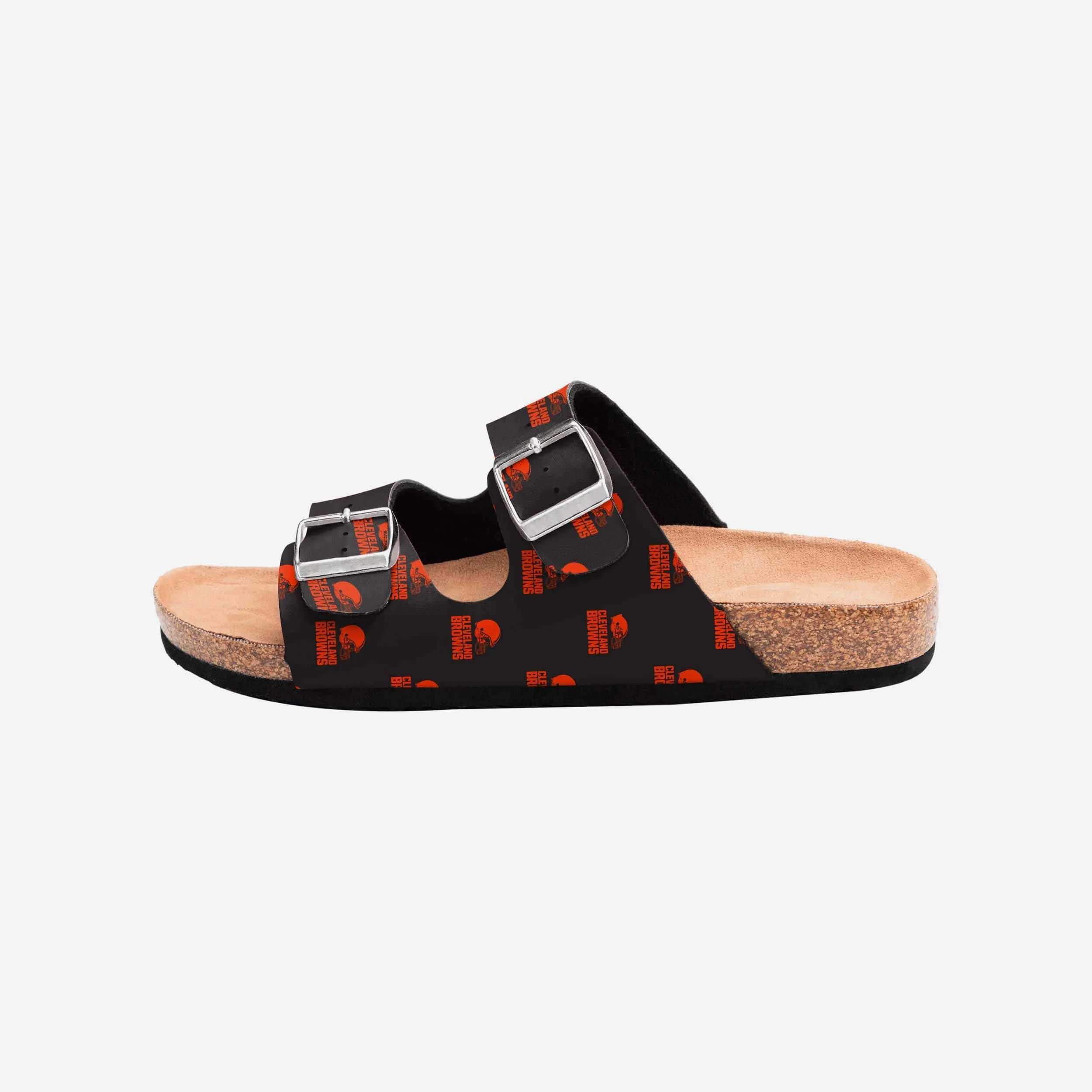Cleveland Browns Womens Team Logo Double Buckle Sandal