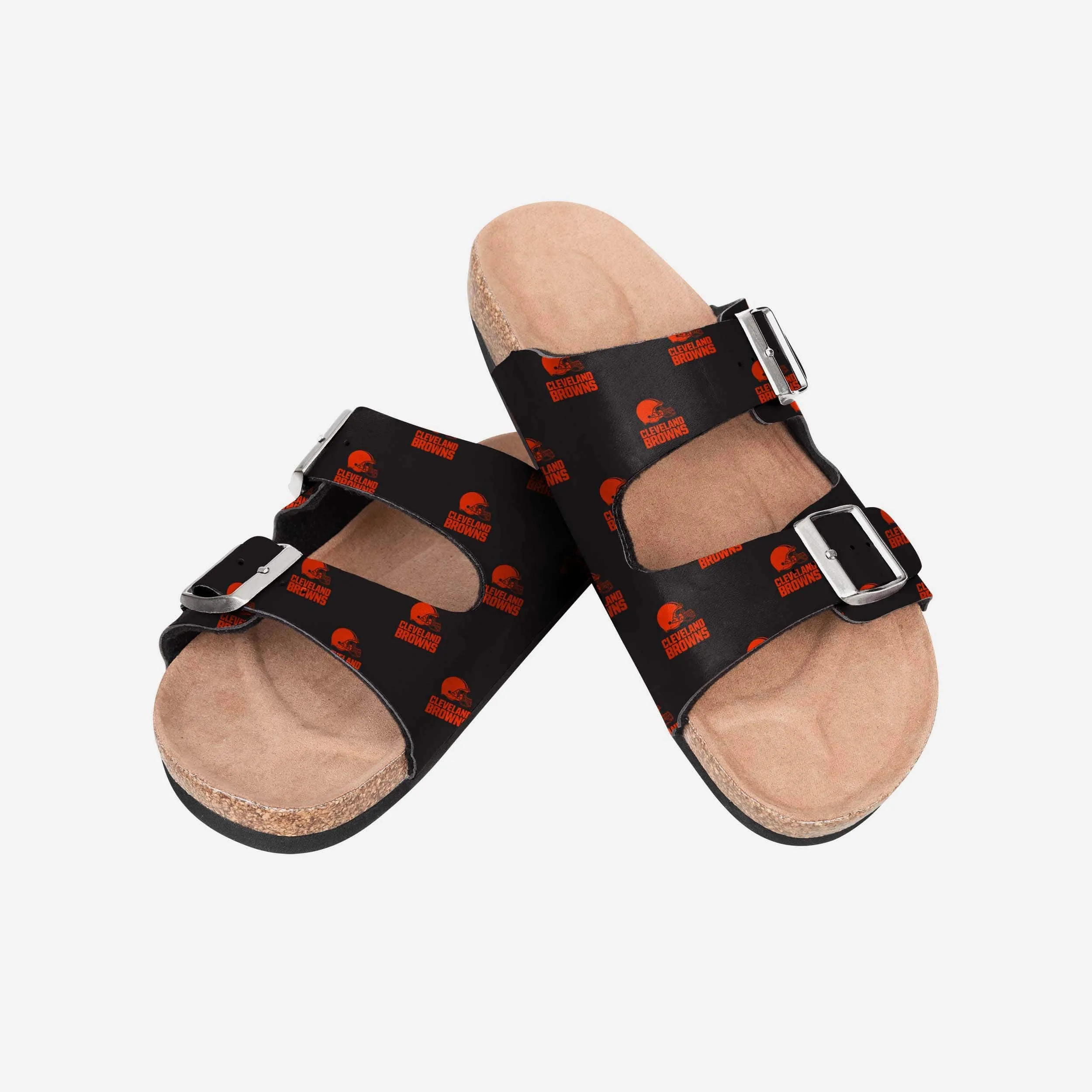 Cleveland Browns Womens Team Logo Double Buckle Sandal