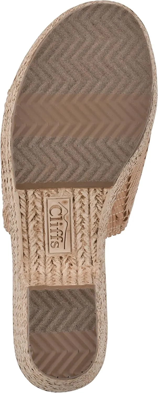 CLIFFS BY WHITE MOUNTAIN Women's Biankka Platform Woven Slide Sandal