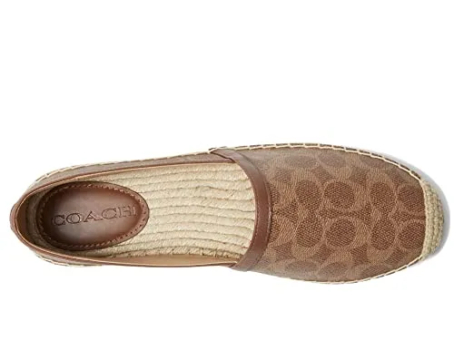 Coach Collins Coated Canvas Espadrille Beige 8 B (M)