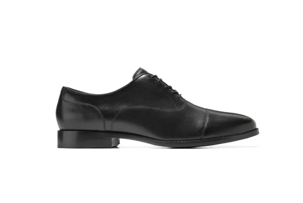 Cole Haan Men's Broadway Cap Toe Oxford Black Black WP Leather C37615