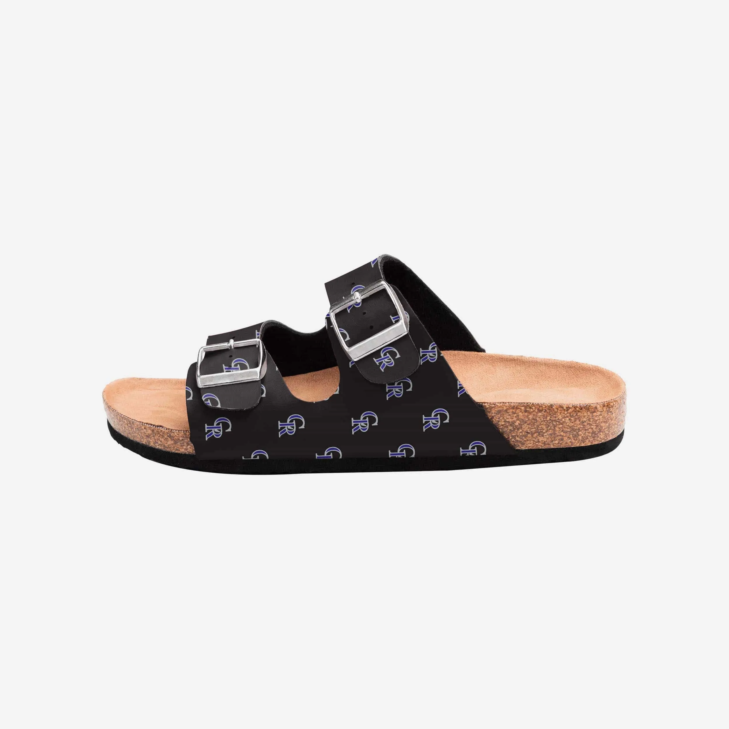 Colorado Rockies Womens Team Logo Double Buckle Sandal