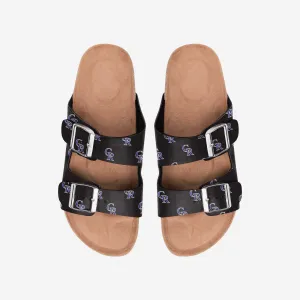 Colorado Rockies Womens Team Logo Double Buckle Sandal