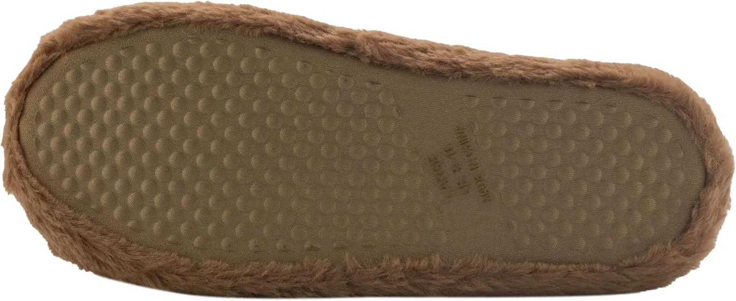 Cuddl Duds Women Indoor Memory Foam Cozy Faux Fur Lining Clog Slipper House Shoes With Skid Resistant Bottom