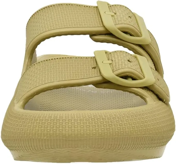 CUSHIONAIRE Women's Fame recovery cloud slide with  Comfort