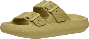 CUSHIONAIRE Women's Fame recovery cloud slide with  Comfort