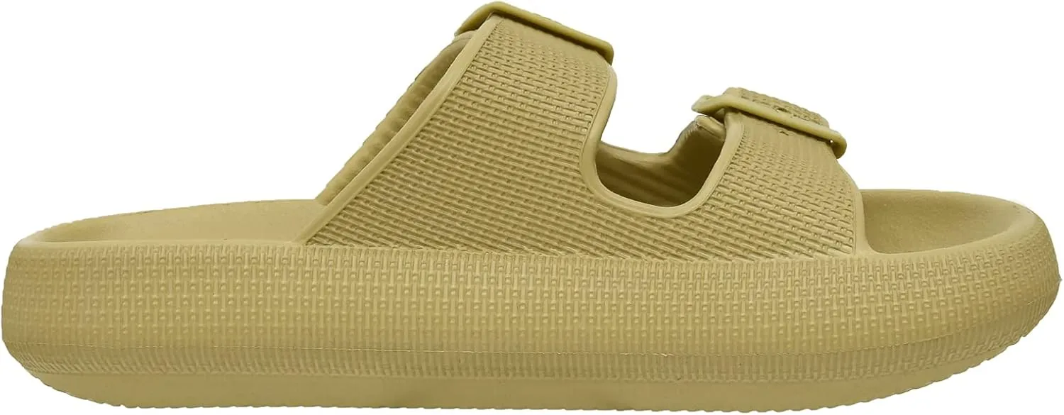 CUSHIONAIRE Women's Fame recovery cloud slide with  Comfort