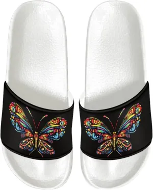 Cushioned Slide Sandals for Women Ultra Comfort Slippers Soft Summer Beach Shoes with Low Arch Support White Sole