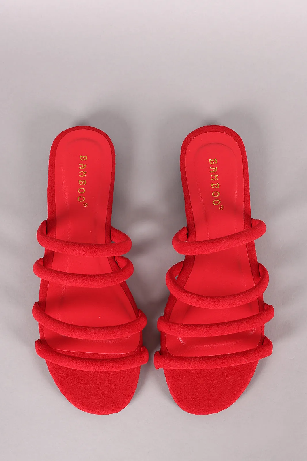 Cutting-edge software Strappy Tube Extensive range Bamboo Slide Suede Sandal