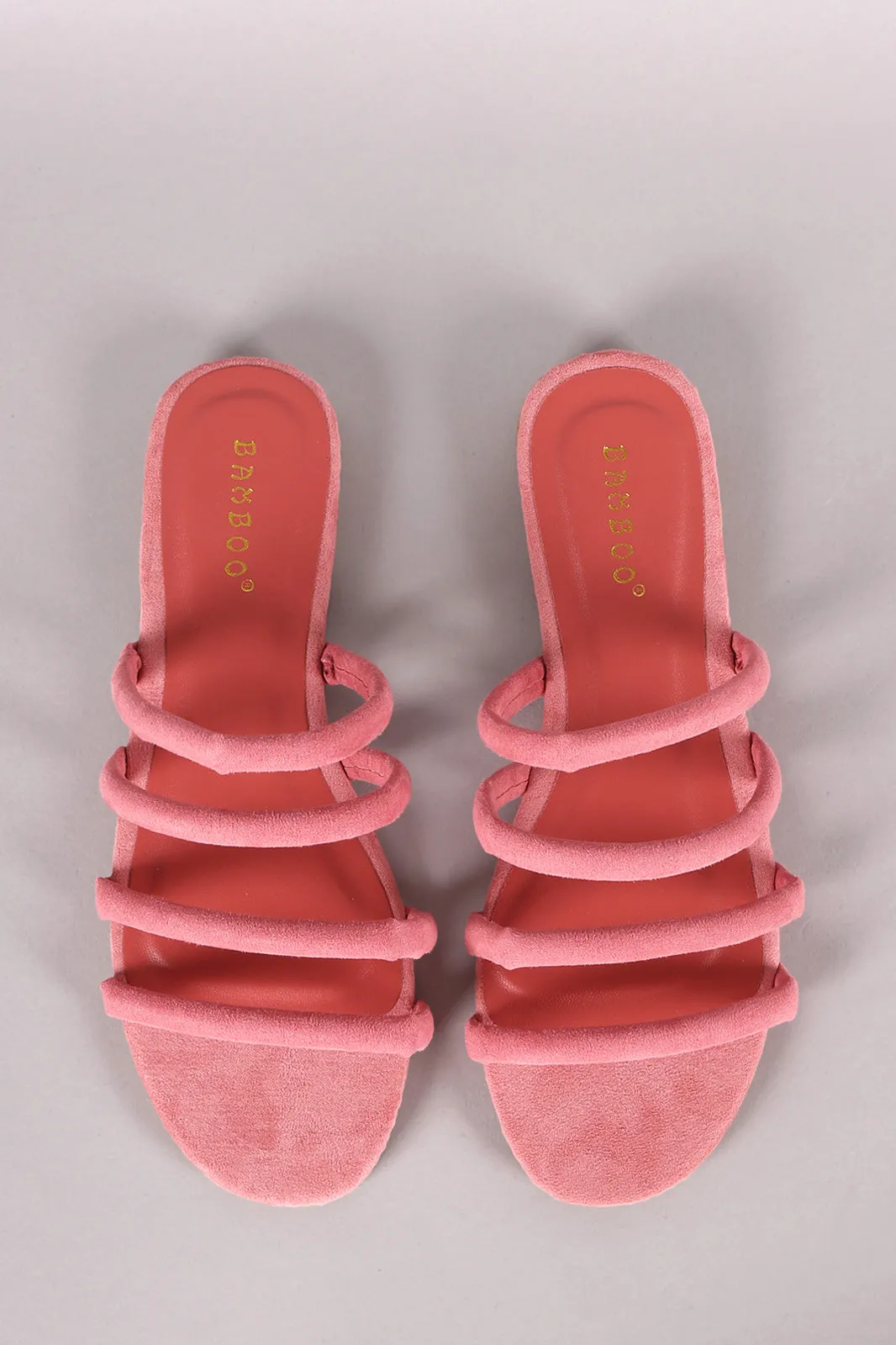 Cutting-edge software Strappy Tube Extensive range Bamboo Slide Suede Sandal
