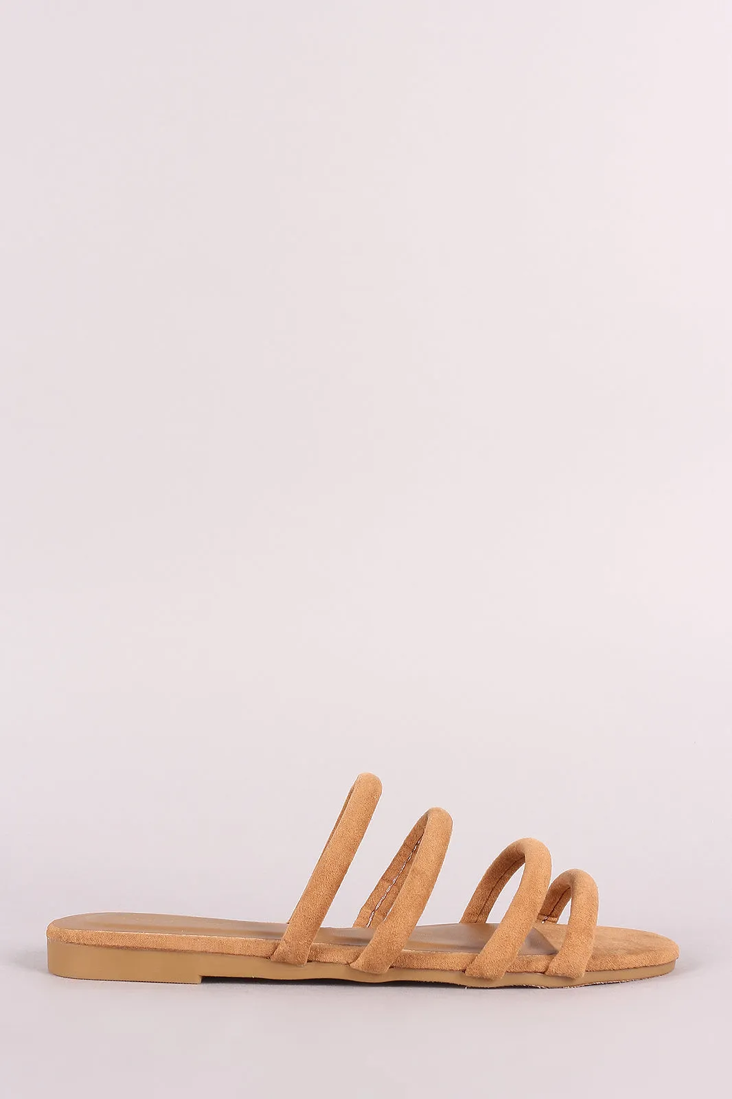Cutting-edge software Strappy Tube Extensive range Bamboo Slide Suede Sandal