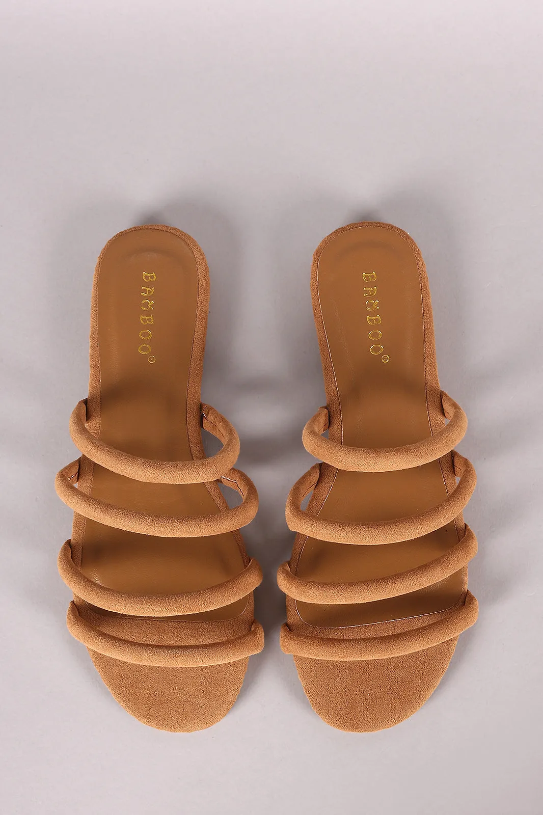 Cutting-edge software Strappy Tube Extensive range Bamboo Slide Suede Sandal