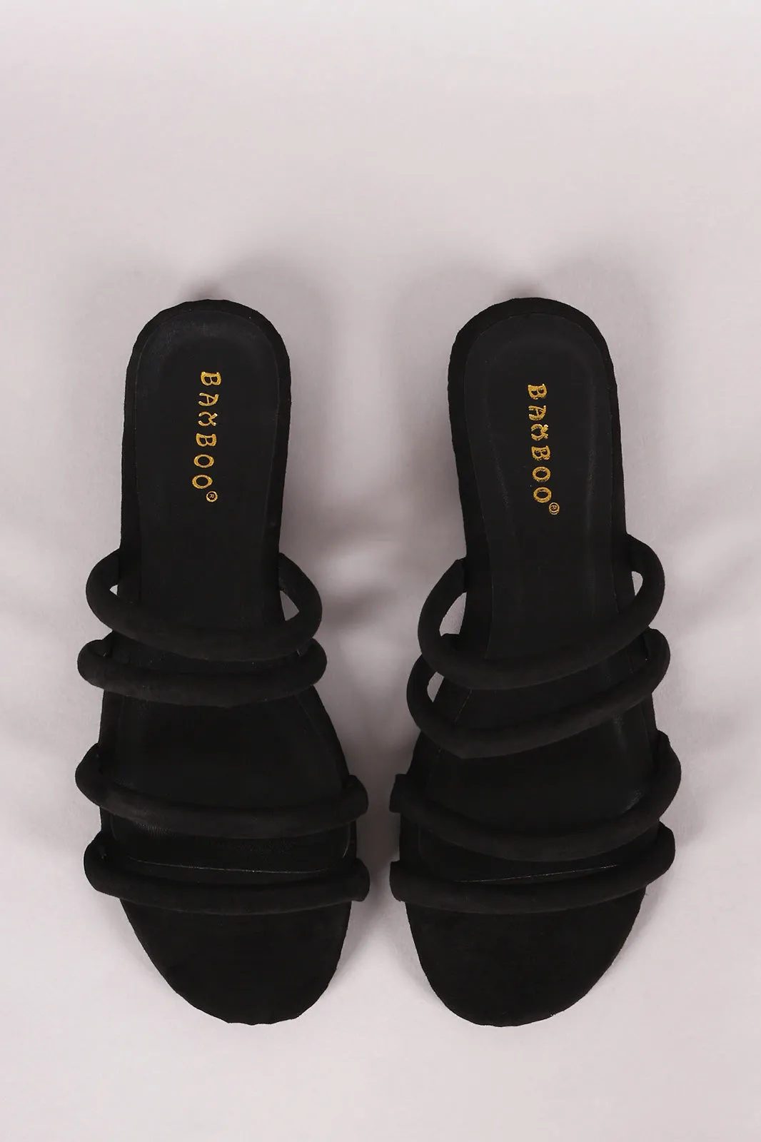 Cutting-edge software Strappy Tube Extensive range Bamboo Slide Suede Sandal