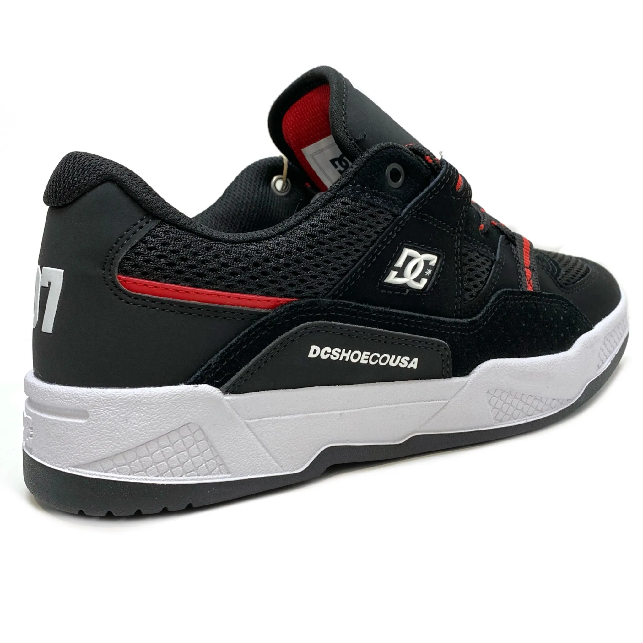 DC SHOES CONSTRUCT BLACK HOT CORAL TRAINERS