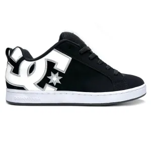 DC SHOES COURT GRAFFIK  BLACK WHITE STENCIL LADIES TRAINERS