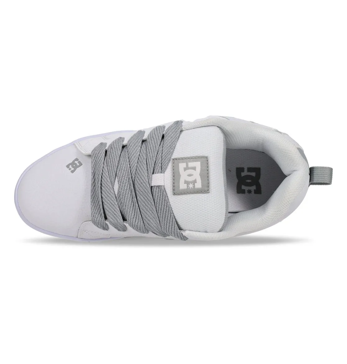 DC SHOES COURT GRAFFIK WHITE GREY TRAINERS