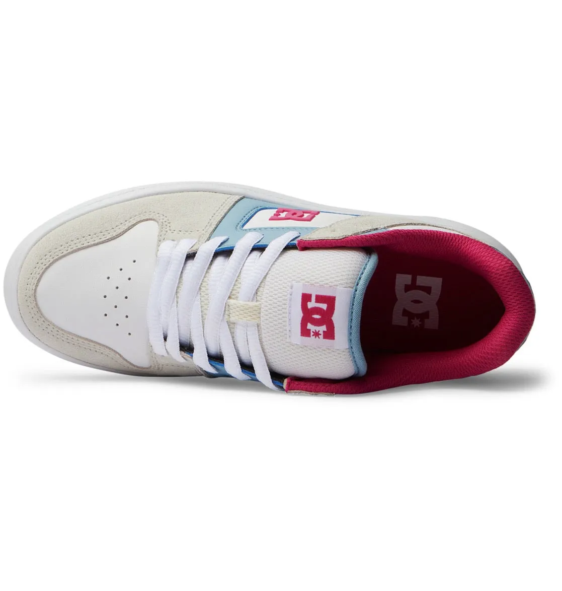 DC SHOES MANTECA 4 PLATFORM WHITE BLUE PINK LADIES TRAINERS