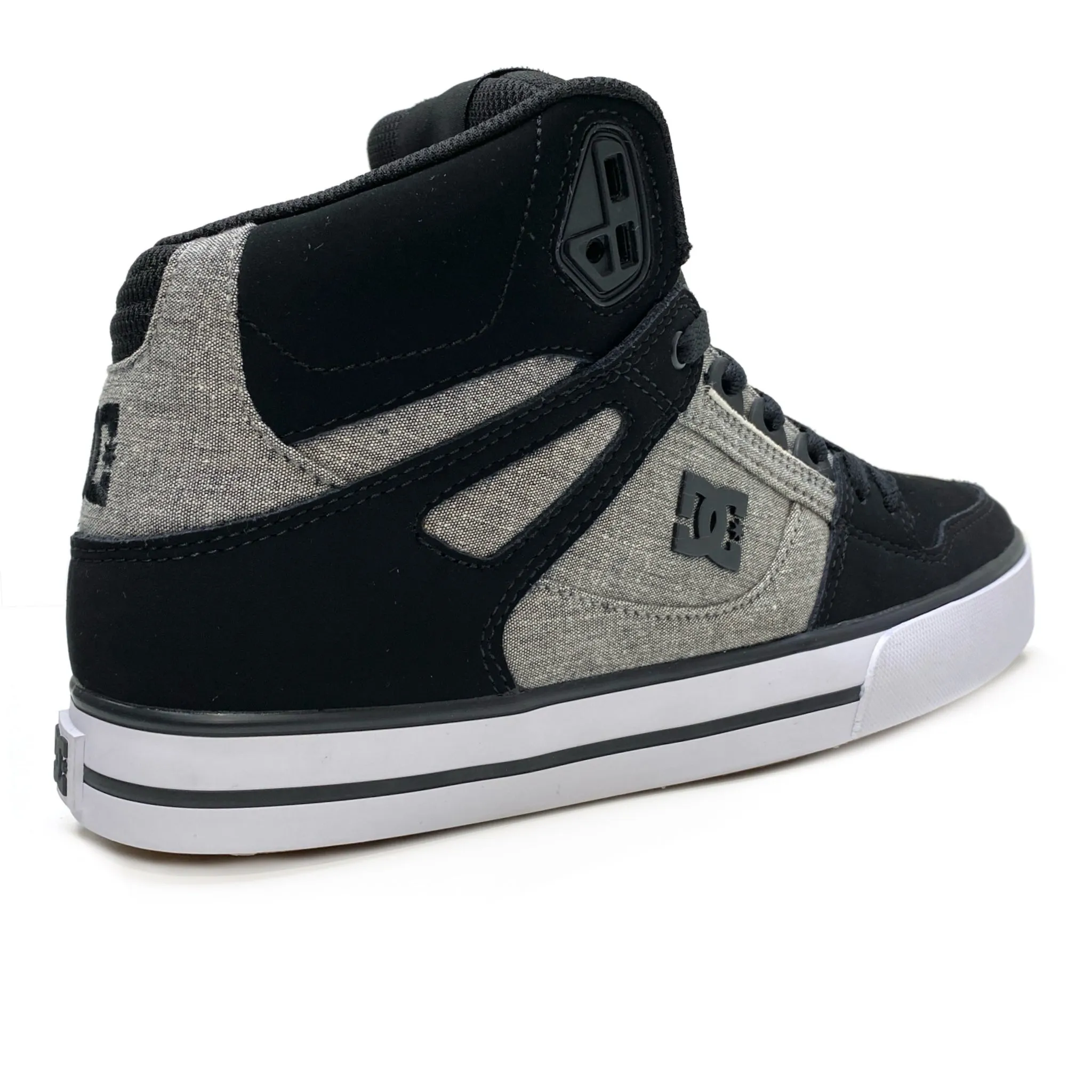 DC SHOES PURE HIGH TOP WC BLACK BATTLESHIP ARMOR TRAINERS