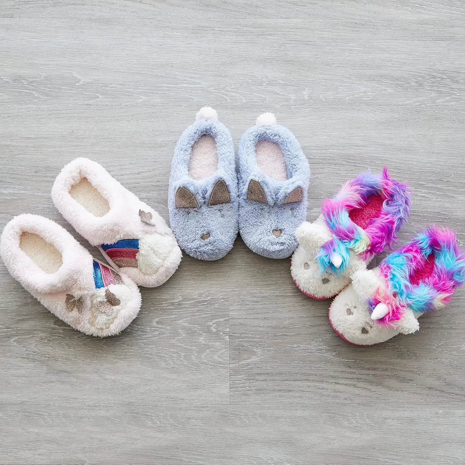 Dearfoams Toddler & Kids' Cute Shark, Cow, Unicorn, Dog, Dinosaur and Animal Critter Slippers
