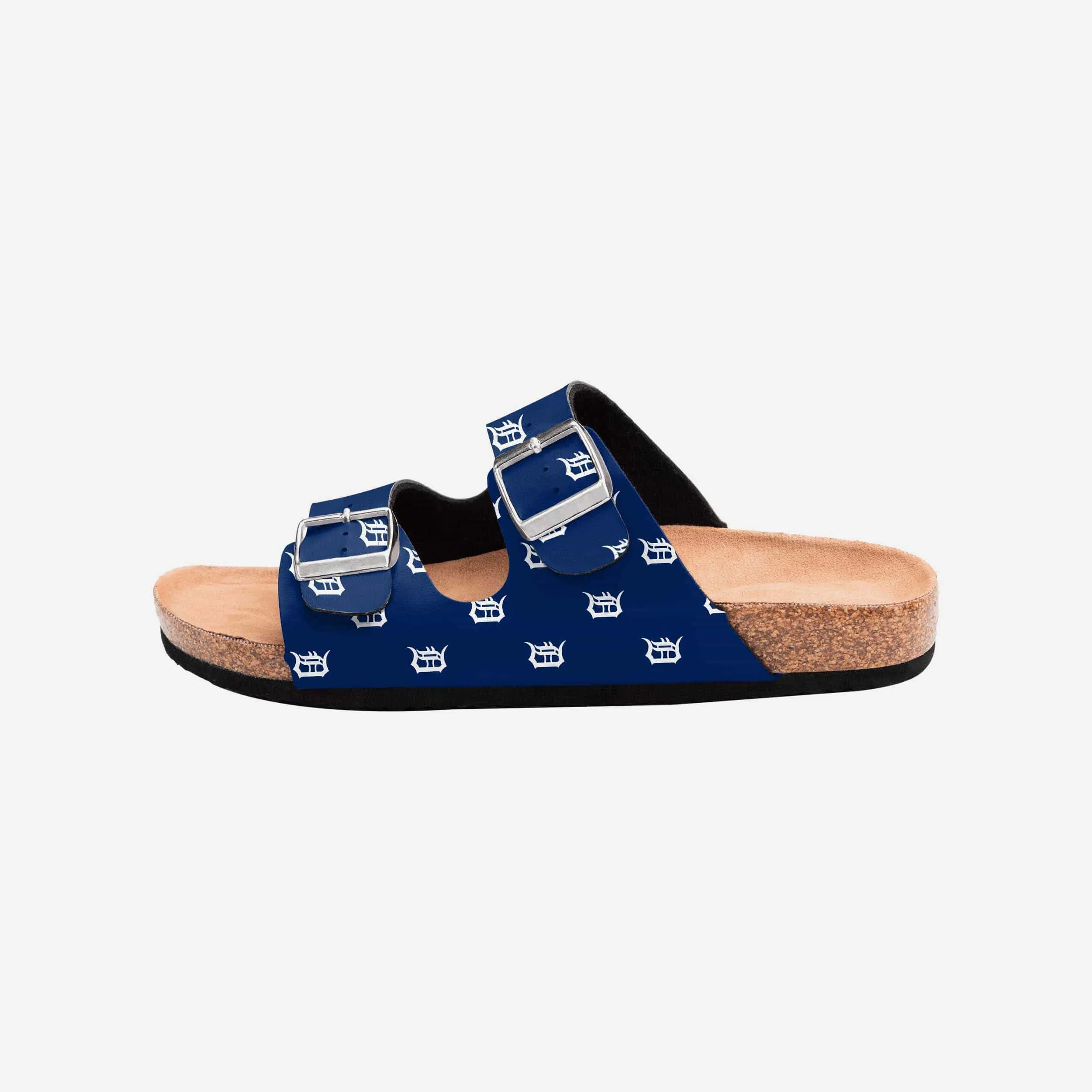 Detroit Tigers Womens Team Logo Double Buckle Sandal