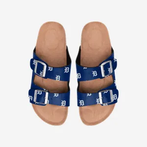Detroit Tigers Womens Team Logo Double Buckle Sandal