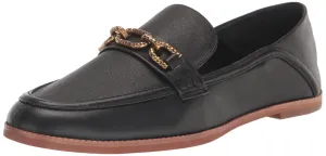 Dolce Vita Women's Reign Loafer Flat, Black Leather, 6.5