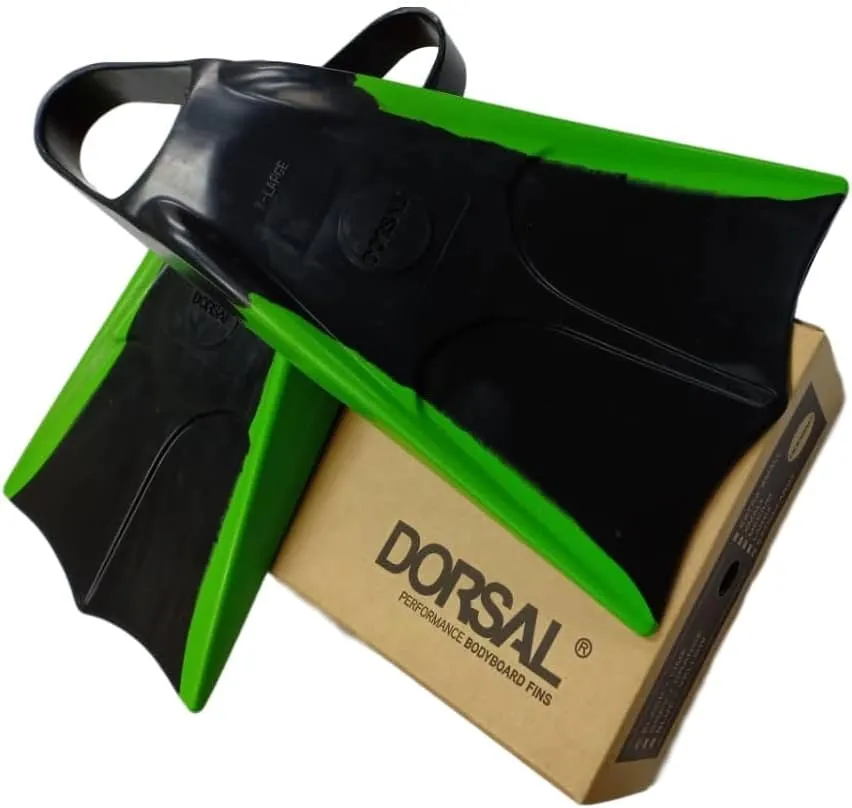 DORSAL Bodyboard Bodysurfing Floating Swimfins (Flippers) Comfortable Natural Gum Rubber for Swimming, Diving, Surfing