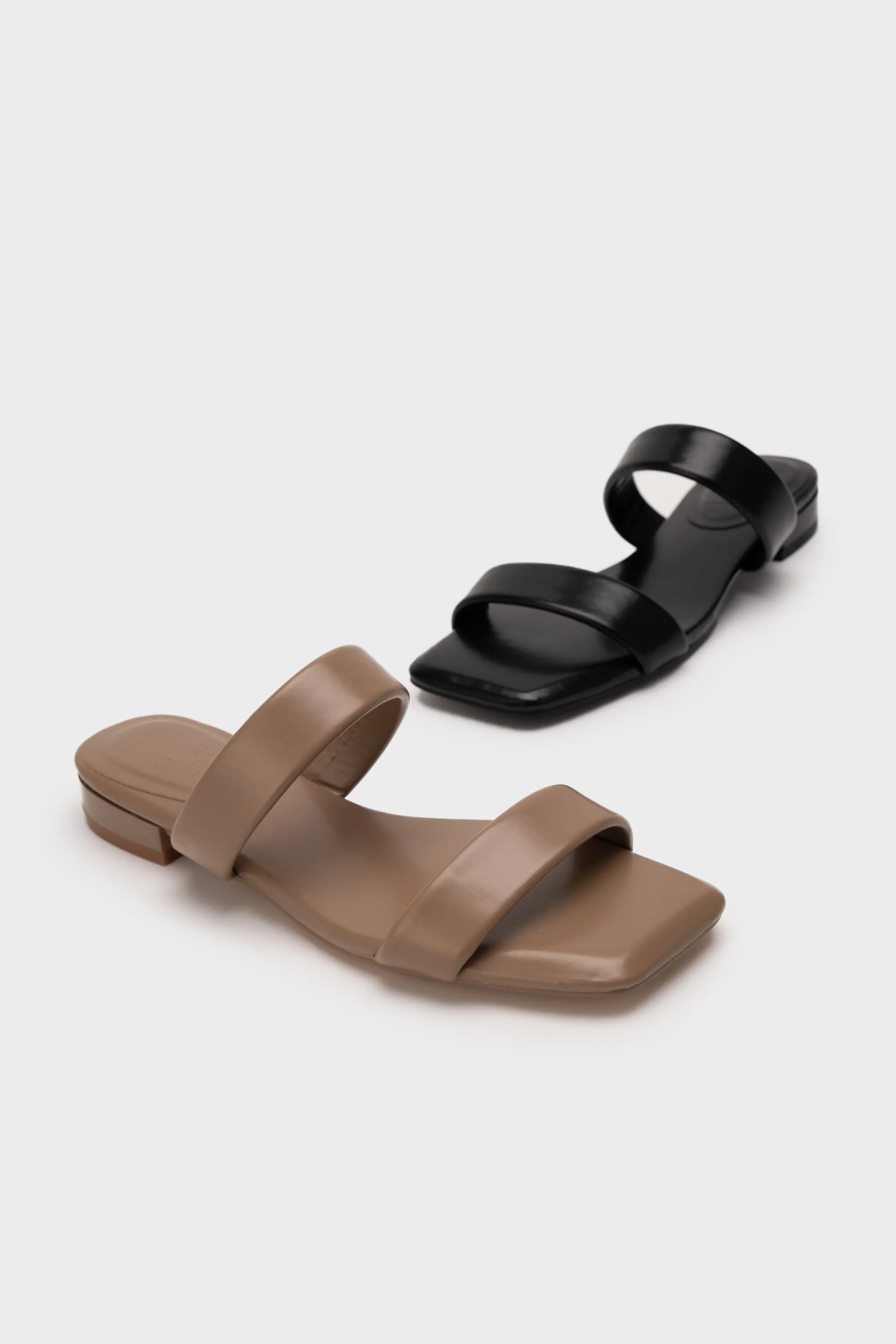 DOUBLE STRAP CLOUDFOAM INSOLE LOW HEEL SLIDE