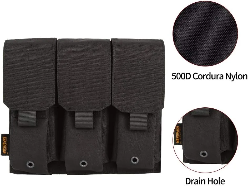 EXCELLENT ELITE SPANKER Tactical Molle Single/Double/Triple Mag Pouch for M4 M14 M16 AR15 AR10 G36 Magazine Holds 2 Mags