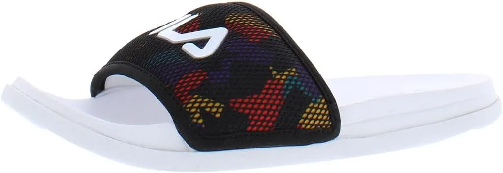 Fila Drifter Lux 90s Slide Womens Shoes Size 12, Color: White/Gold/Red