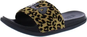 Fila Drifter Lux Wild Slide Womens Shoes Size 5, Color: Black/Black/Gold