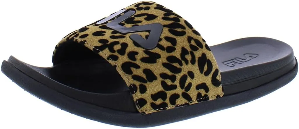 Fila Drifter Lux Wild Slide Womens Shoes Size 5, Color: Black/Black/Gold