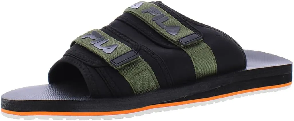 Fila Utility Slide Mens Shoes Size 7, Color: Chives/Black/Gardenia