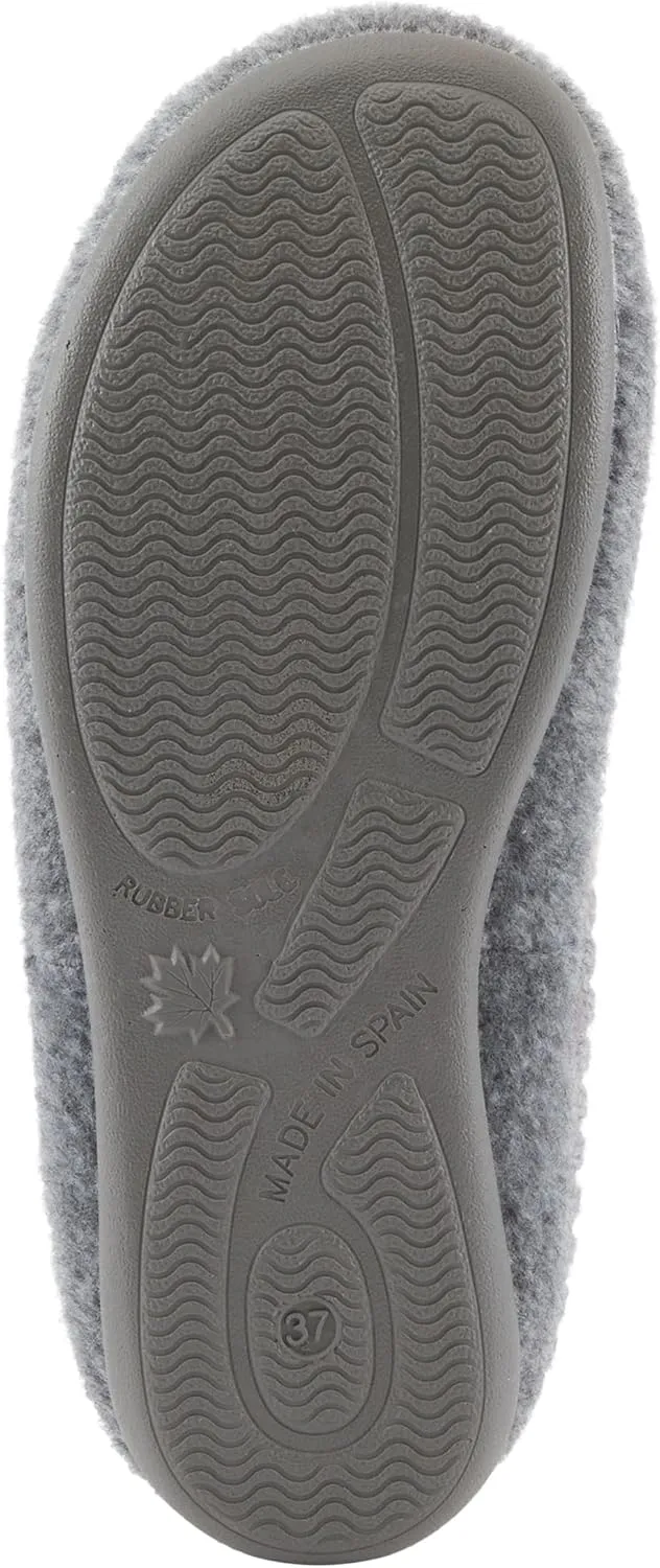 Flexus Women's GELINA Knitted Wool Slides with Recycled Materials, Comfortable Fit, and Rubber Outsole