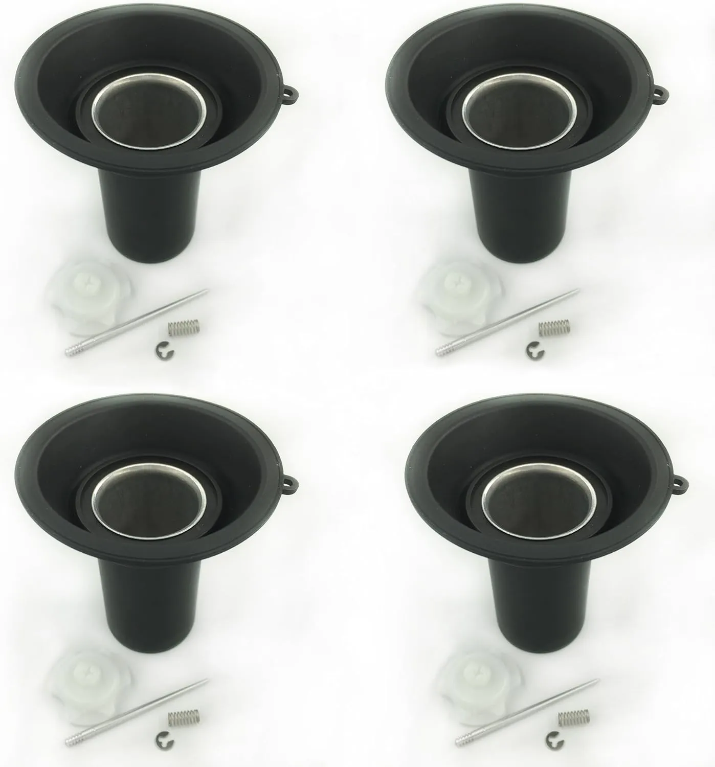 For Honda VT1100 Shadow Aero 1999-2003 2000 2001 2002 4PCS Motorcycle Rubber Carburetor Membrane Plungers, Carb Slide Vacuum Diaphragm Valve Piston with Kits
