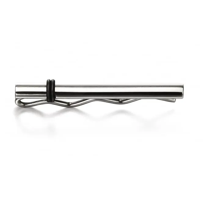 Fred Bennett Stainless Steel Tie Slide with Rubber Detailing