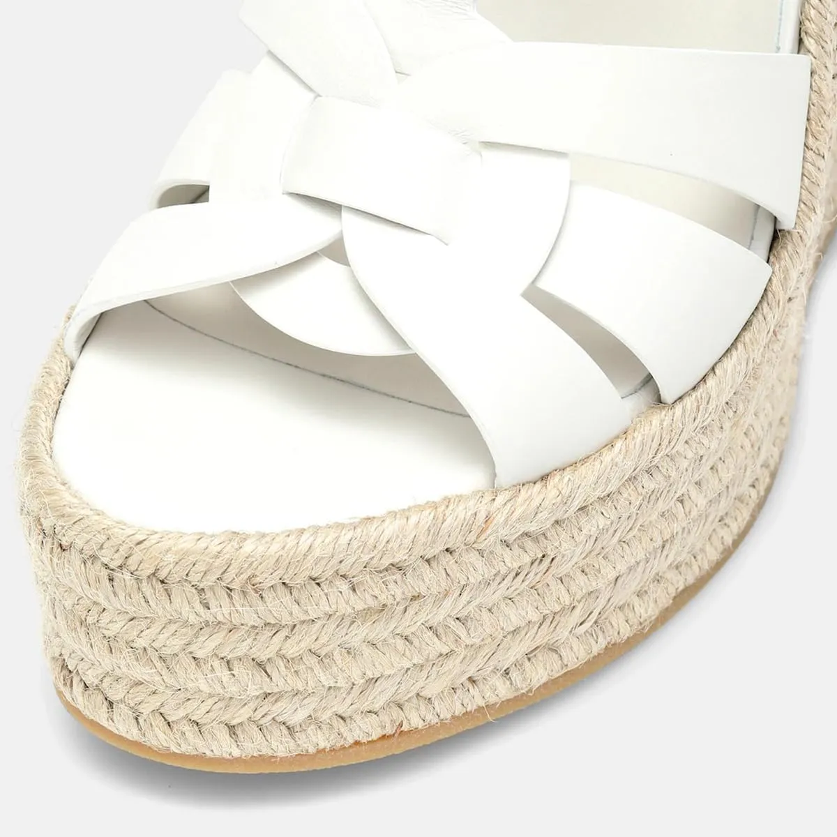 FSJ Women Elegant Open Toe Espadrille Platform Ankle Strap Wedge Sandals Woven Cutout Casual Summer Dress Comfort Shoes Size 4-16 US