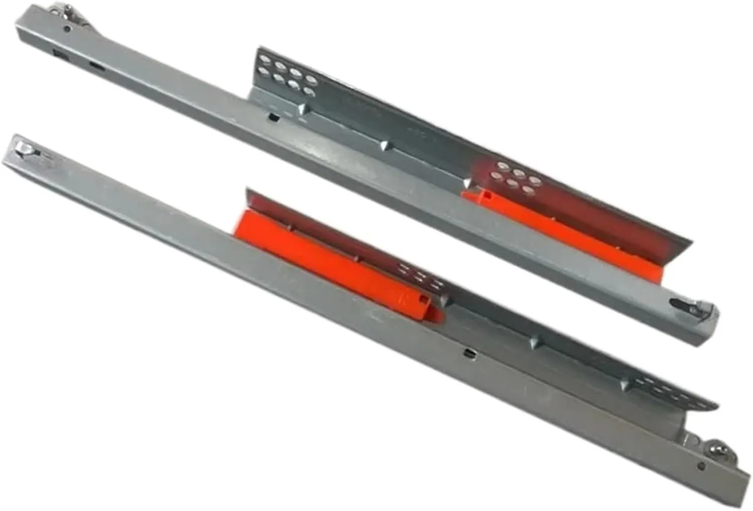 Full Extension Ball Bearing Drawer Glide 1Pair Rebound Press to Release Push Open Under Mount Drawer Slide Rail Runner(18inches 450MM)
