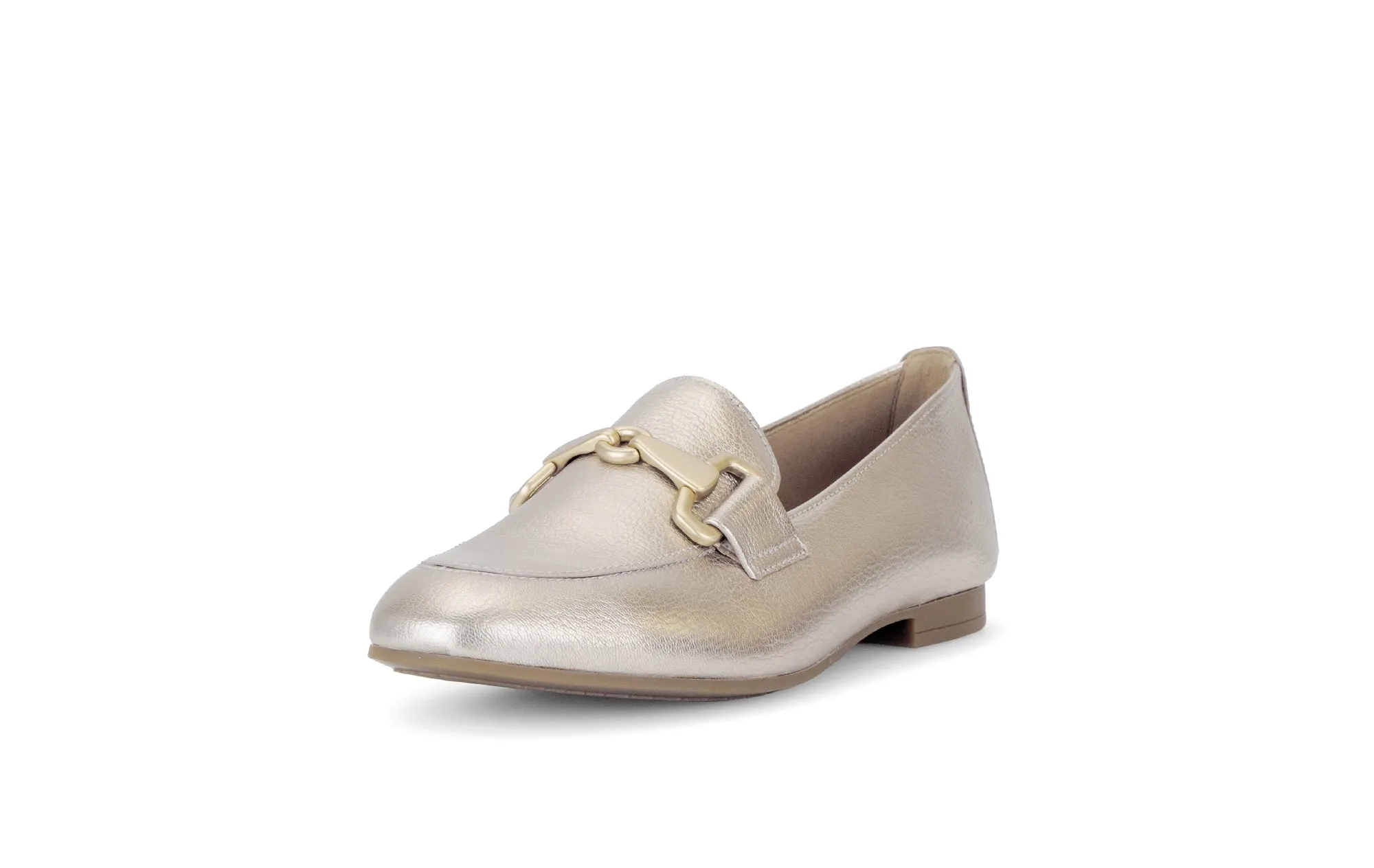 GABOR - 65.211.62 FLAT LOAFER - GOLD LEATHER