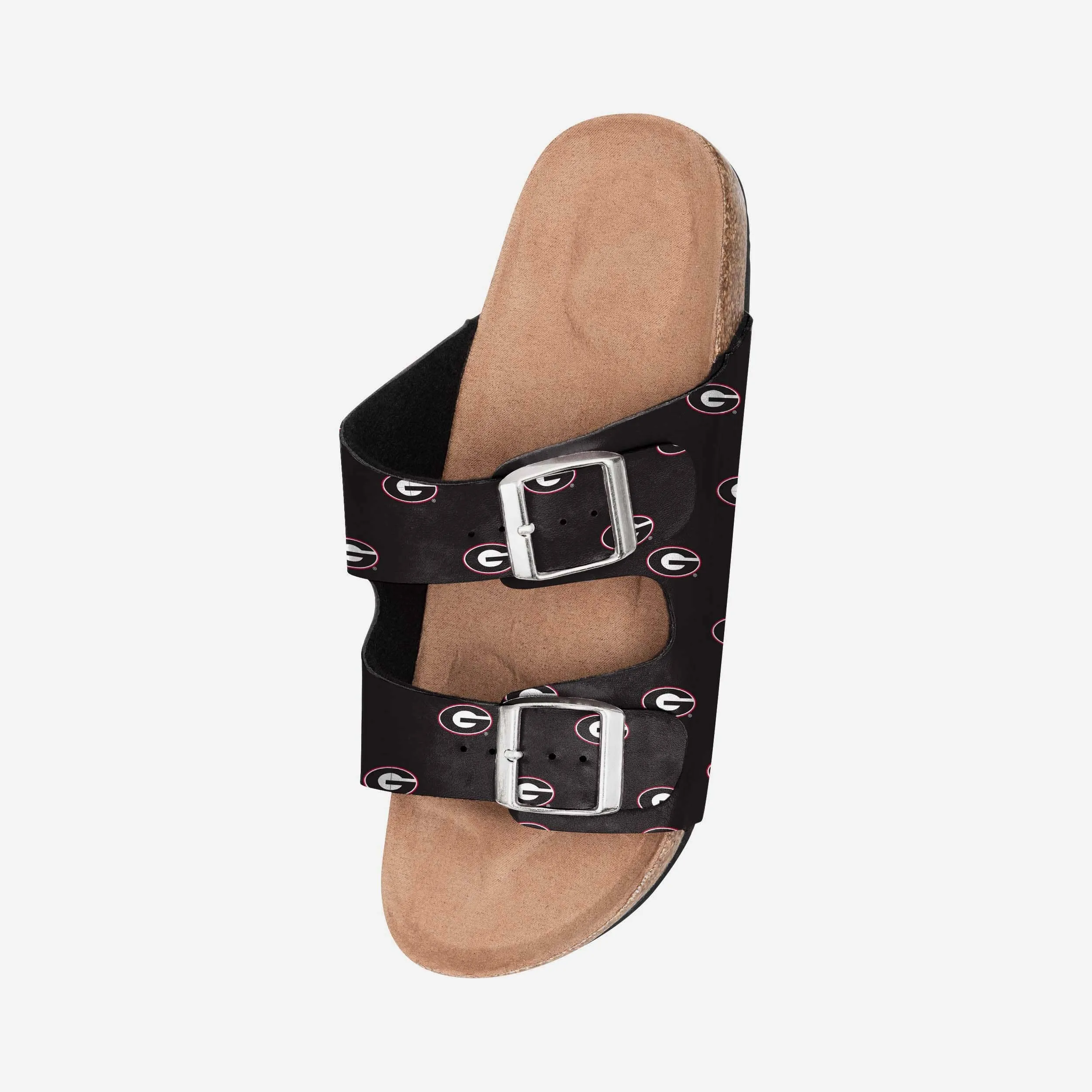 Georgia Bulldogs Womens Team Logo Double Buckle Sandal