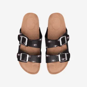 Georgia Bulldogs Womens Team Logo Double Buckle Sandal