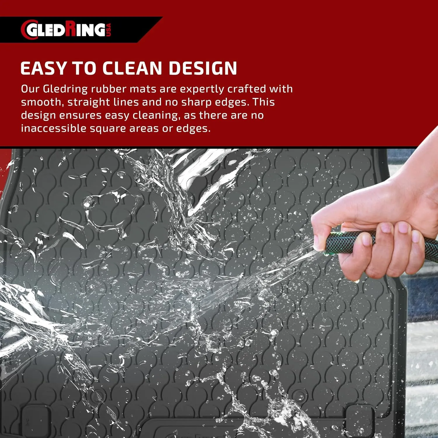 GledringUSA Custom Fit All-Weather Rubber Floor Mats for Land Rover Discovery L462 2018-2022 - No Trimming Needed.