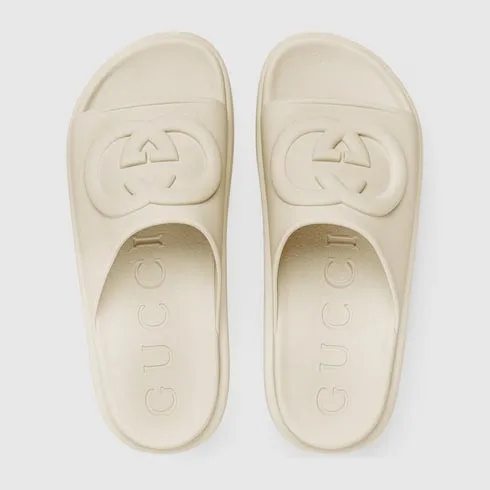 Gucci Interlocking G Rubber Slide Sandals