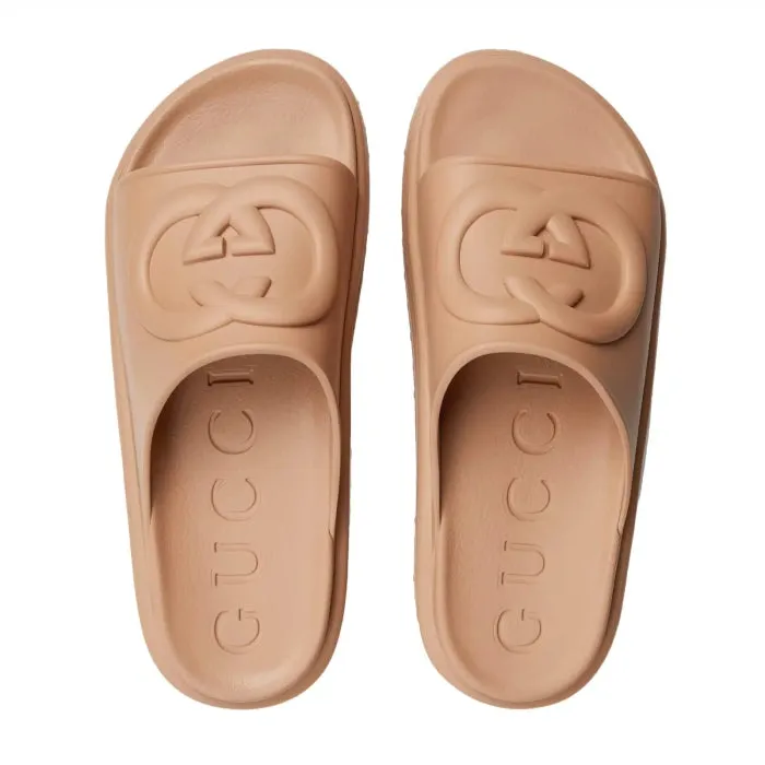 Gucci Interlocking G Rubber Slide Sandals